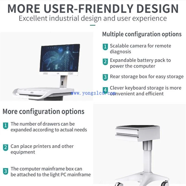 Telehealth Devices Tablet Mobile Computer Cart Nurse Workstation Telemedicine Equipment